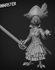 Female Parrot Pirate - 3d Printed Miniature Sculpted by Goon Master Games