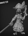 Female Parrot Pirate - 3d Printed Miniature Sculpted by Goon Master Games