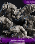 Scaleborn Adventurers - Stygian Scalebound - 3d Printed Miniature Sculpted by Blackcrest Miniatures