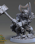 Ecphantus Hammermind - Fighting Philosophers of Corm (Rhinofolk) - 3d Printed Miniature sculpted by Daybreak Miniatures