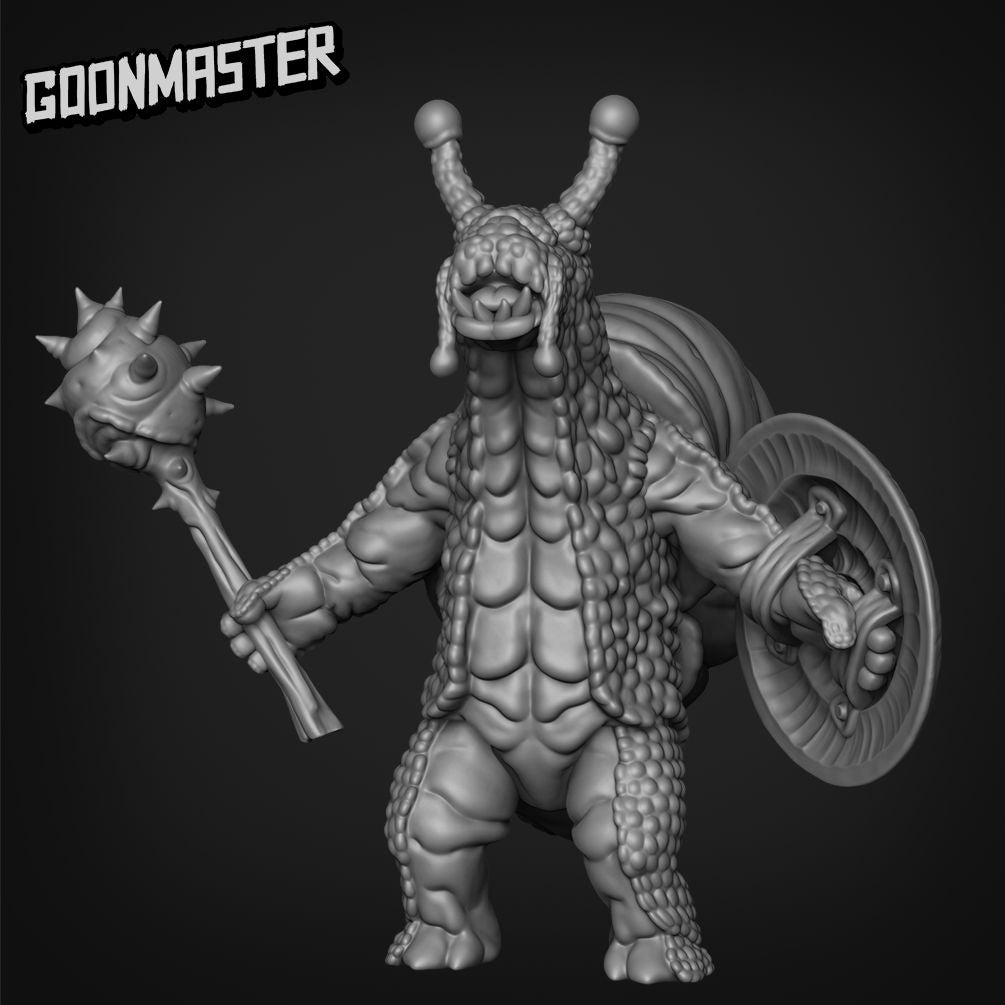Snailfolk Shieldbearers - 3d Printed Miniature Sculpted by Goon Master Games