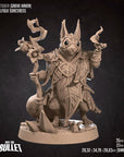 Squirrelfolk Sorceress - Grove Haven - 3d Printed Miniature sculpted by Bite the Bullet