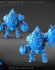 Infernals - Prime Elementals - 3d Printed Miniature Sculpted by Blue Wyvern