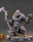 Balor Emryn - Strongbacks of Castle Primatus (ApeFolk) - 3d Printed Miniature sculpted by Daybreak Miniatures