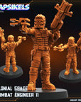 Colonial Space Combat Engineers - 3d Printed Miniature Sculpted by Papsikels Miniatures