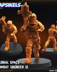Colonial Space Combat Engineers - 3d Printed Miniature Sculpted by Papsikels Miniatures