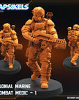 Colonial Marine Combat Medic Team - 3d Printed Miniature Sculpted by Papsikels Miniatures