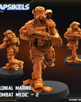 Colonial Marine Combat Medic Team - 3d Printed Miniature Sculpted by Papsikels Miniatures