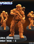 Colonial Marine Combat Medic Team - 3d Printed Miniature Sculpted by Papsikels Miniatures