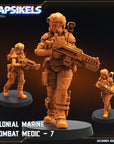 Colonial Marine Combat Medic Team - 3d Printed Miniature Sculpted by Papsikels Miniatures