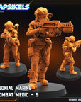 Colonial Marine Combat Medic Team - 3d Printed Miniature Sculpted by Papsikels Miniatures