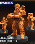 Colonial Marine Combat Medic Team - 3d Printed Miniature Sculpted by Papsikels Miniatures