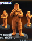 Papz Industries Hazmat Scientist - 3d Printed Miniature Sculpted by Papsikels Miniatures