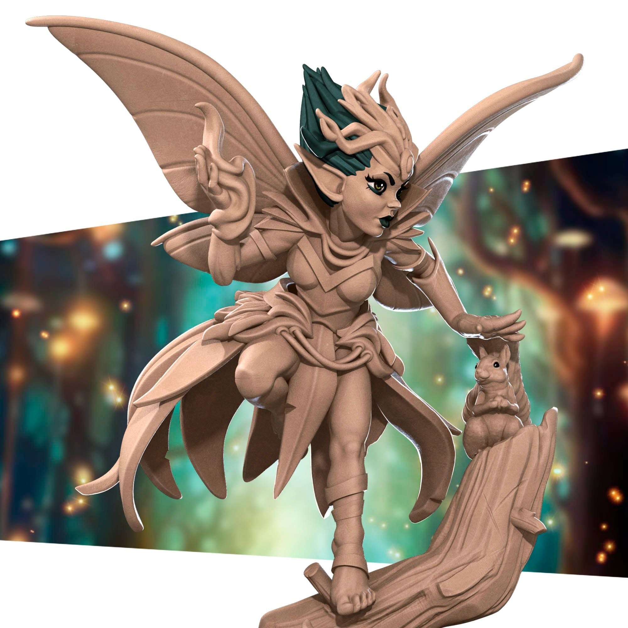 Pixie Sorceress - Pixies - 3d Printed Miniature sculpted by Bite the Bullet