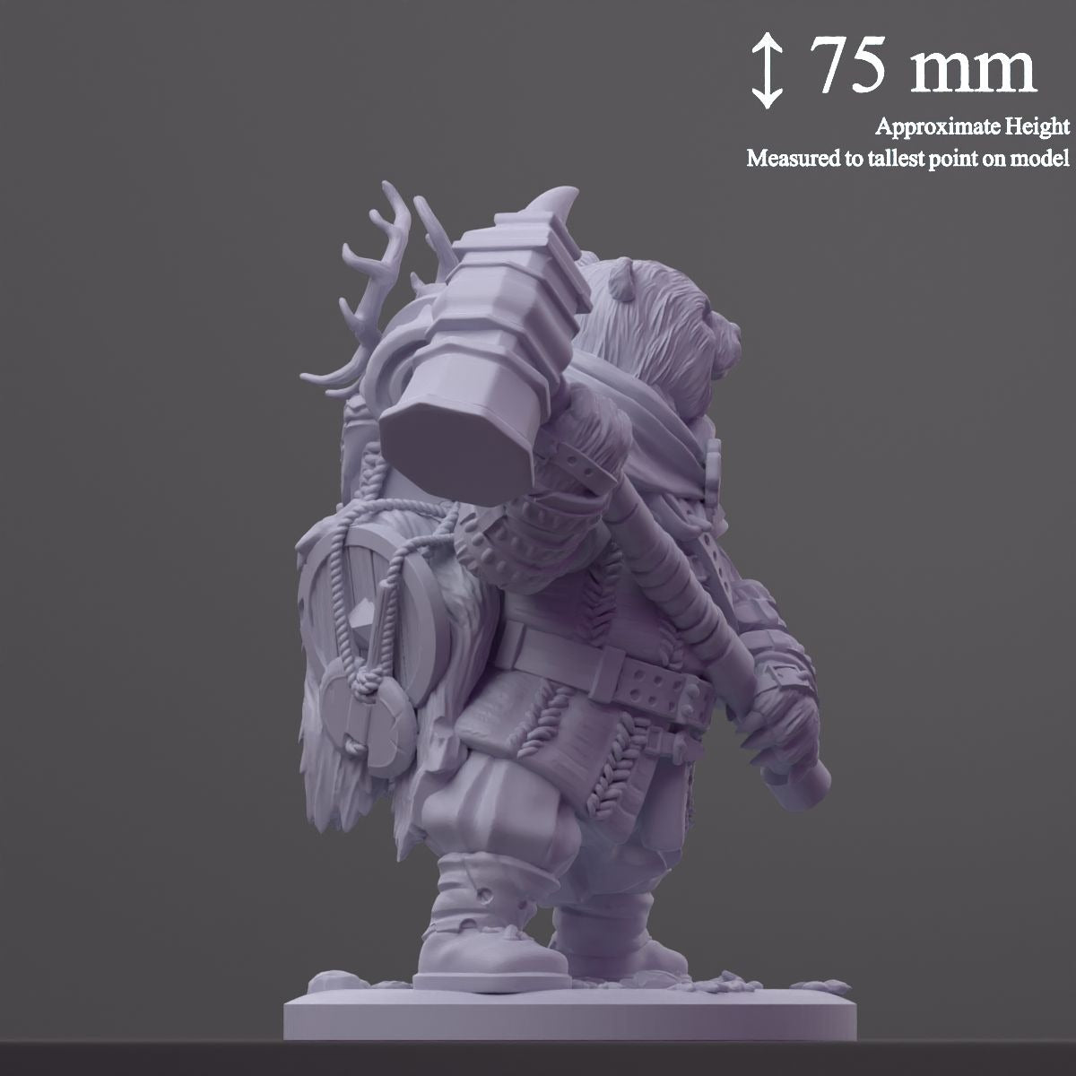 Bruin Brigands- Brambleheart - 3d Printed Miniature sculpted by Kraken Games Lab
