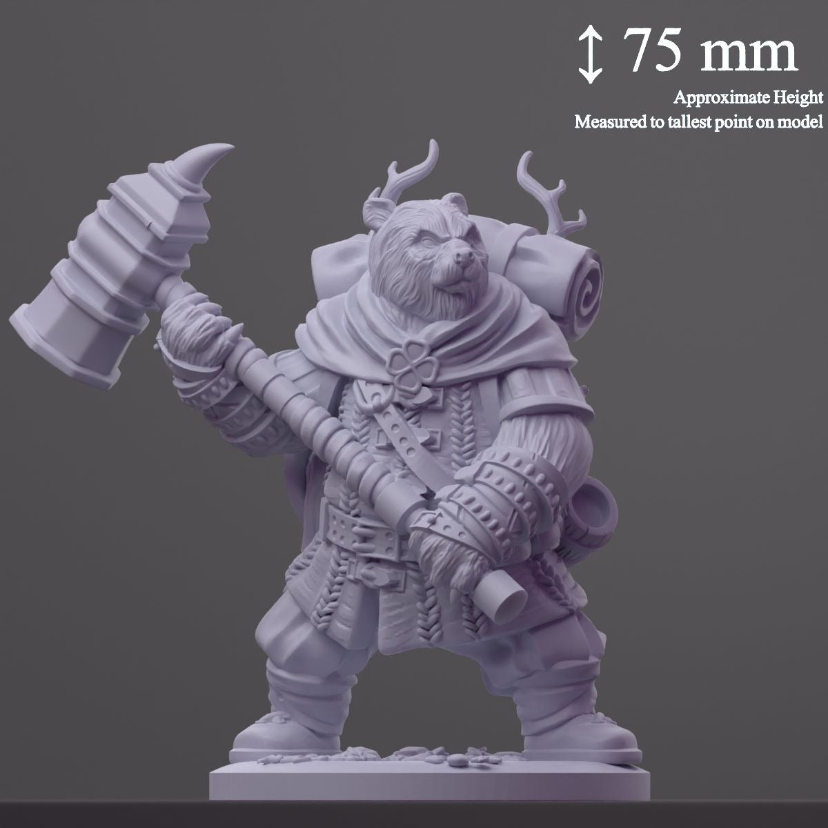 Bruin Brigands- Brambleheart - 3d Printed Miniature sculpted by Kraken Games Lab