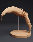 Colossal Squid Vs Sperm Whale - 3d Printed 1:100 Scale Miniature Sculpted by Animal Den