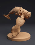 Colossal Squid Vs Sperm Whale - 3d Printed 1:100 Scale Miniature Sculpted by Animal Den