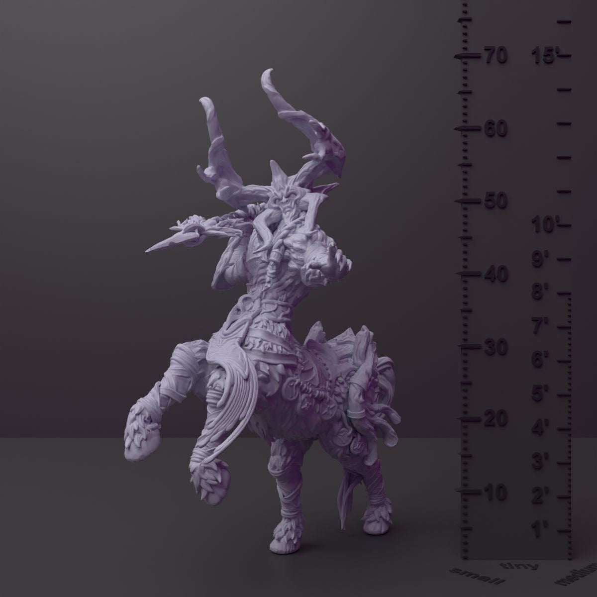 Dark Forest Centaurs - Army of Darkness: Dark Elves - 3d Printed Miniature Sculpted by Monolith Arts
