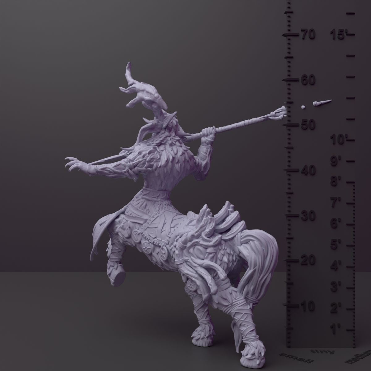 Dark Forest Centaurs - Army of Darkness: Dark Elves - 3d Printed Miniature Sculpted by Monolith Arts