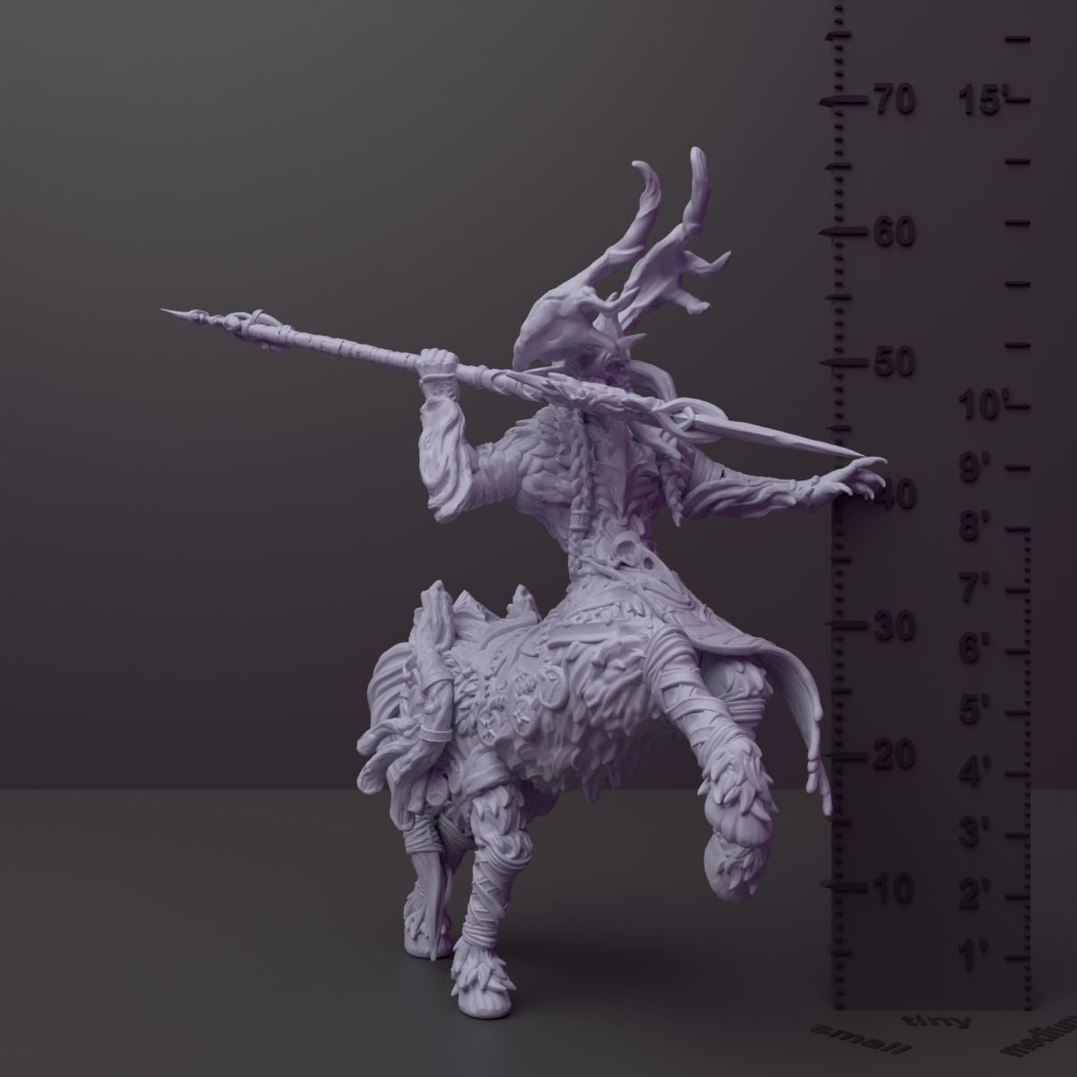 Dark Forest Centaurs - Army of Darkness: Dark Elves - 3d Printed Miniature Sculpted by Monolith Arts