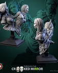 Gorebound Twins BUST - Through the Crooked Mirror - 3d Printed Miniature Sculpted by White Werewolf Tavern