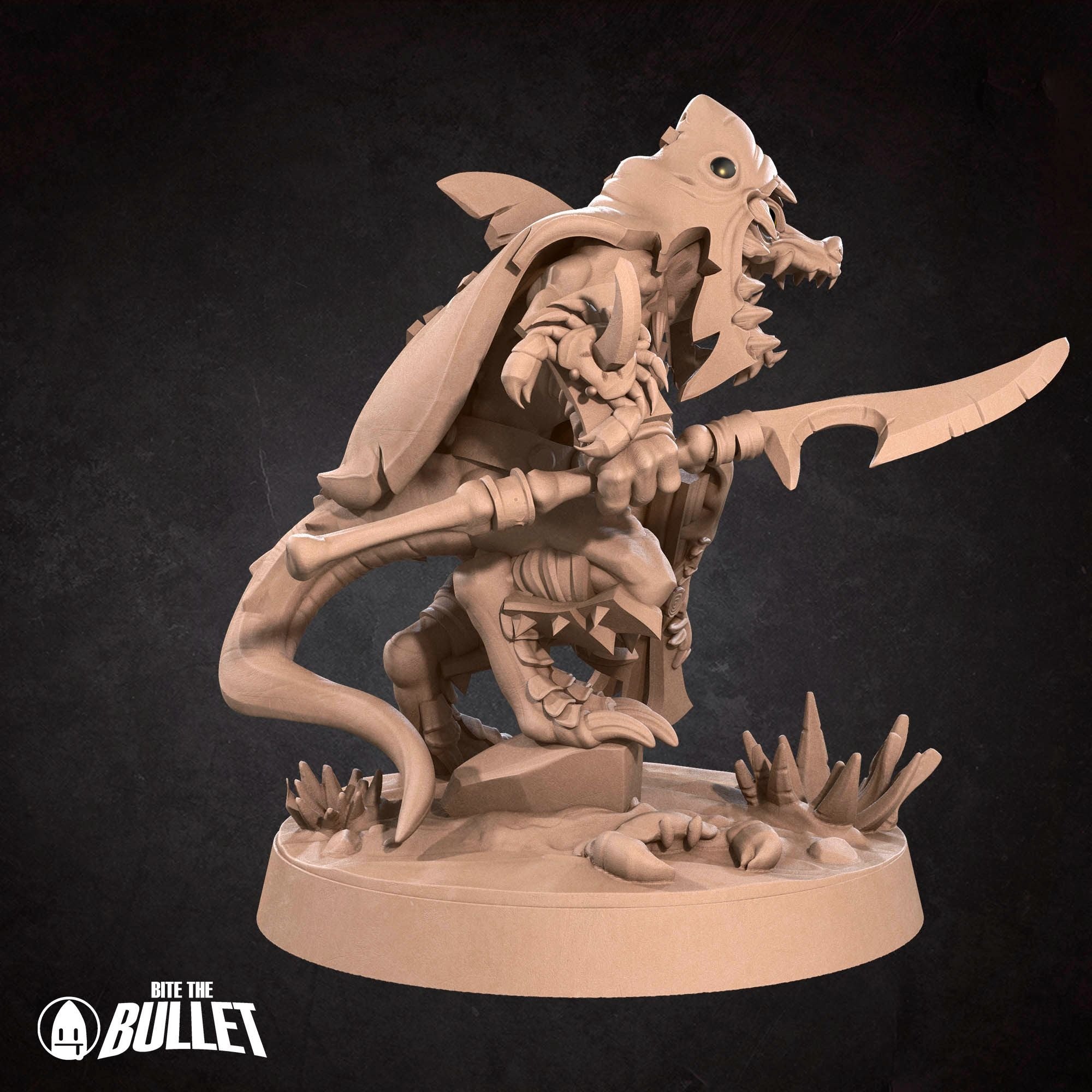 Kobold Fighter - Kobold DND - 3d Printed Miniature sculpted by Bite the Bullet