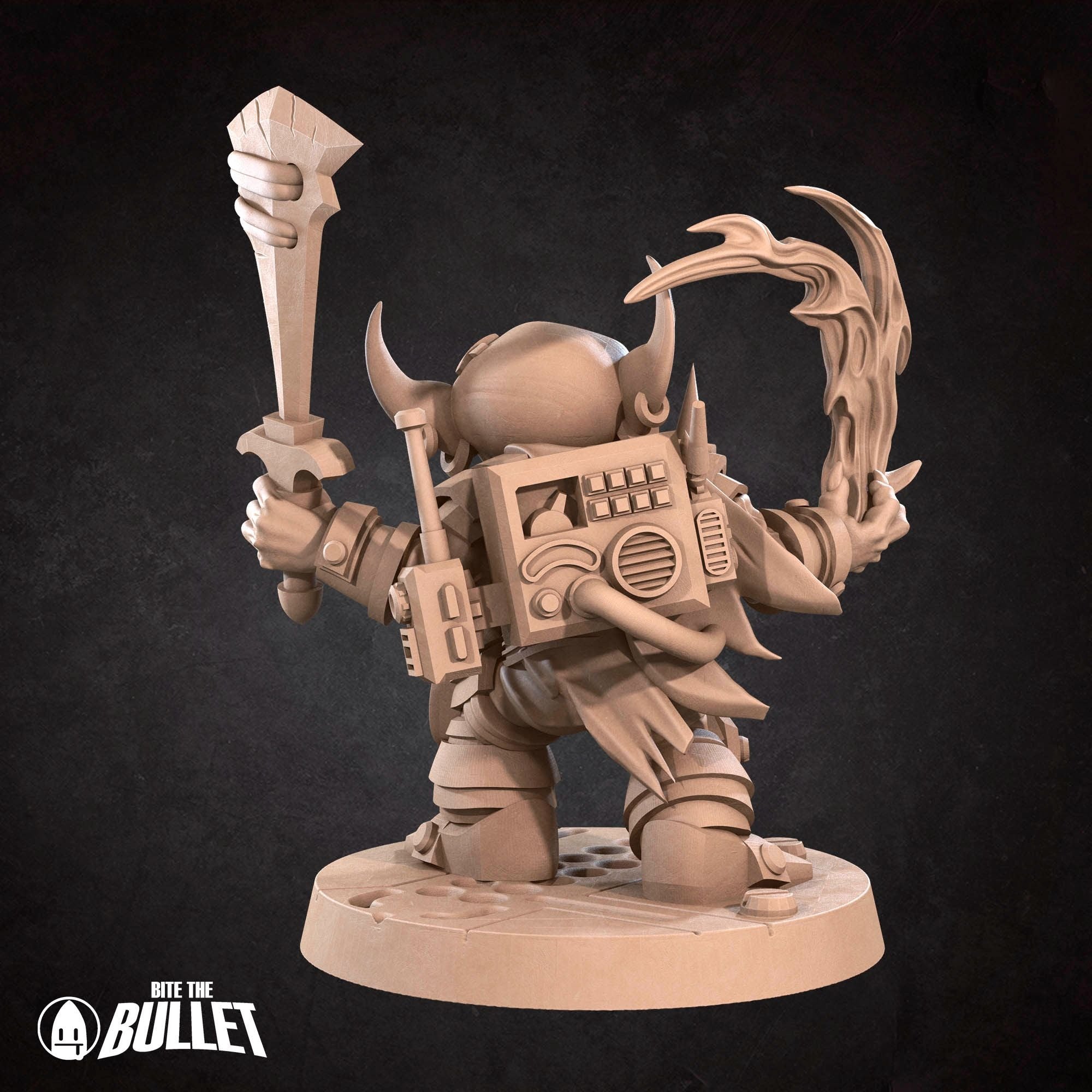 Space Goblin Witchwarper - Bullet Galaxy - 3d Printed Miniature sculpted by Bite the Bullet
