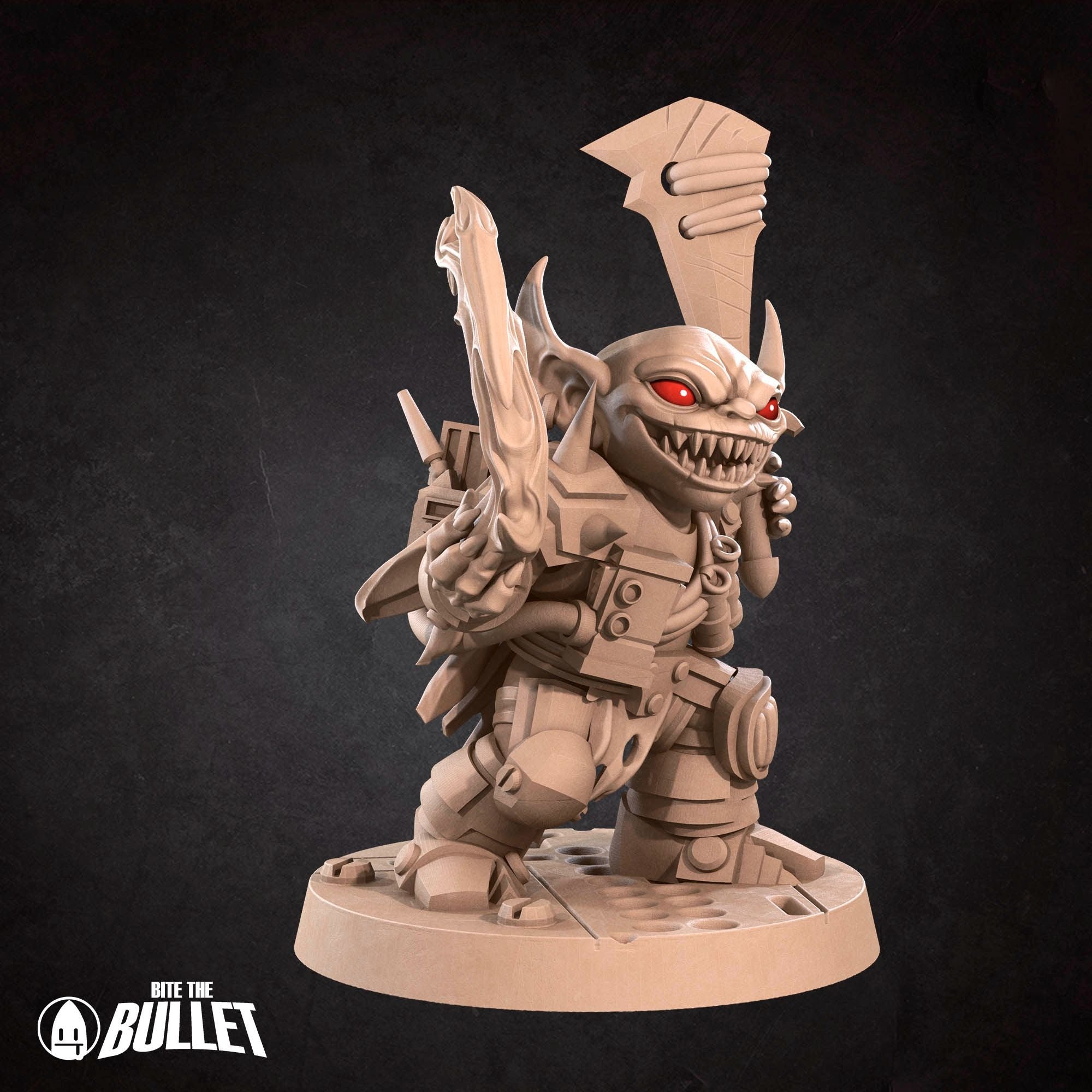 Space Goblin Witchwarper - Bullet Galaxy - 3d Printed Miniature sculpted by Bite the Bullet