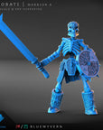 Yarobati Warrior - Yarobati Undead - 3d Printed Miniature Sculpted by Blue Wyvern