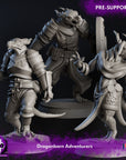 Dragonborn Adventurers - Caelitum Adventurers - 3d Printed Miniature by Blackcrest Miniatures