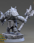 Himerius Halfhorn - Fighting Philosophers of Corm (Rhinofolk) - 3d Printed Miniature sculpted by Daybreak Miniatures