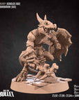 Kobold Barbarian - Kobold DND - 3d Printed Miniature sculpted by Bite the Bullet