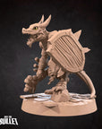 Kobold Barbarian - Kobold DND - 3d Printed Miniature sculpted by Bite the Bullet