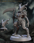 Kzara, Gobor Priestess - Rise of the Beastmen - 3d Printed Miniature sculpted by Artisan Guild