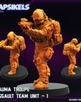 Trauma Troupe Assault Team - 3d Printed Miniature Sculpted by Papsikels Miniatures