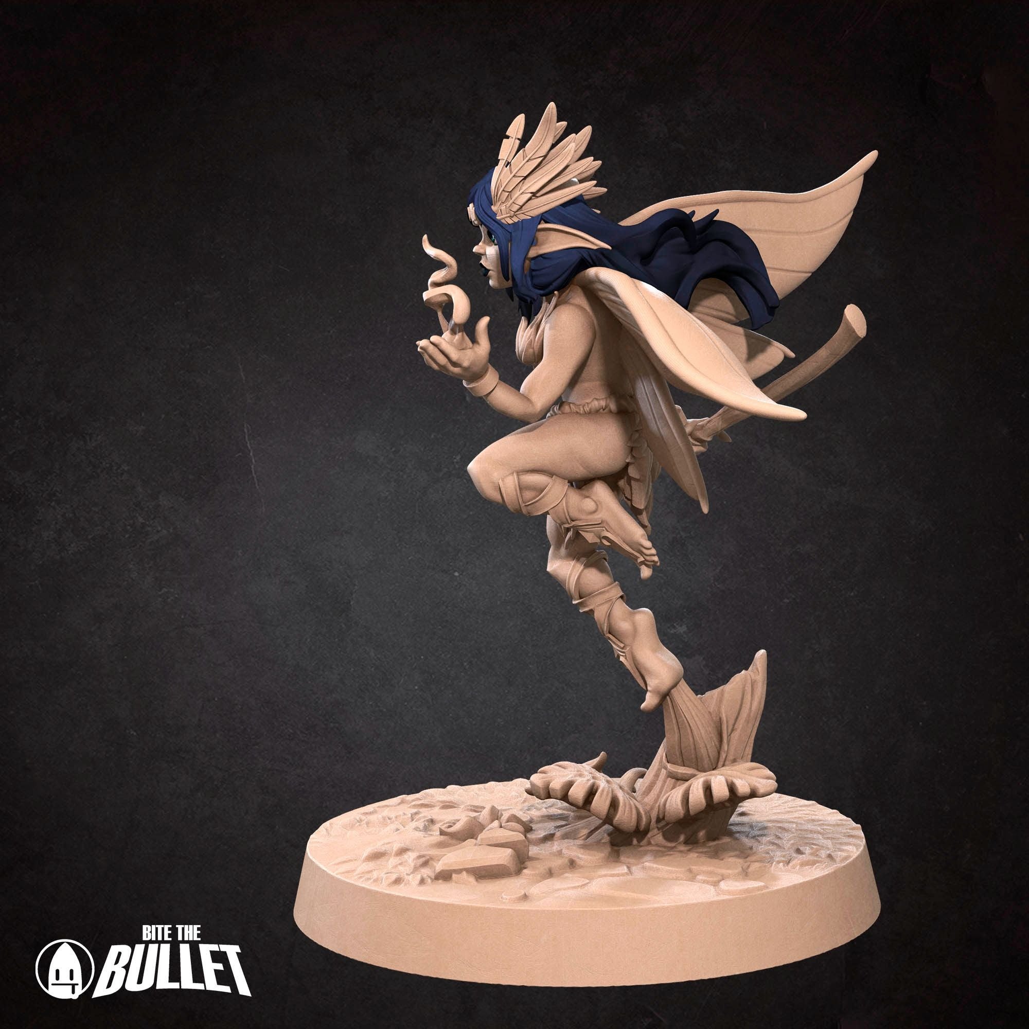 Pixie Druid - Pixies - 3d Printed Miniature sculpted by Bite the Bullet