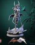Darkheart Dame 75mm Scale Statuette - Better the Devil You Know - 3d Printed Miniature Sculpted by White Werewolf Tavern
