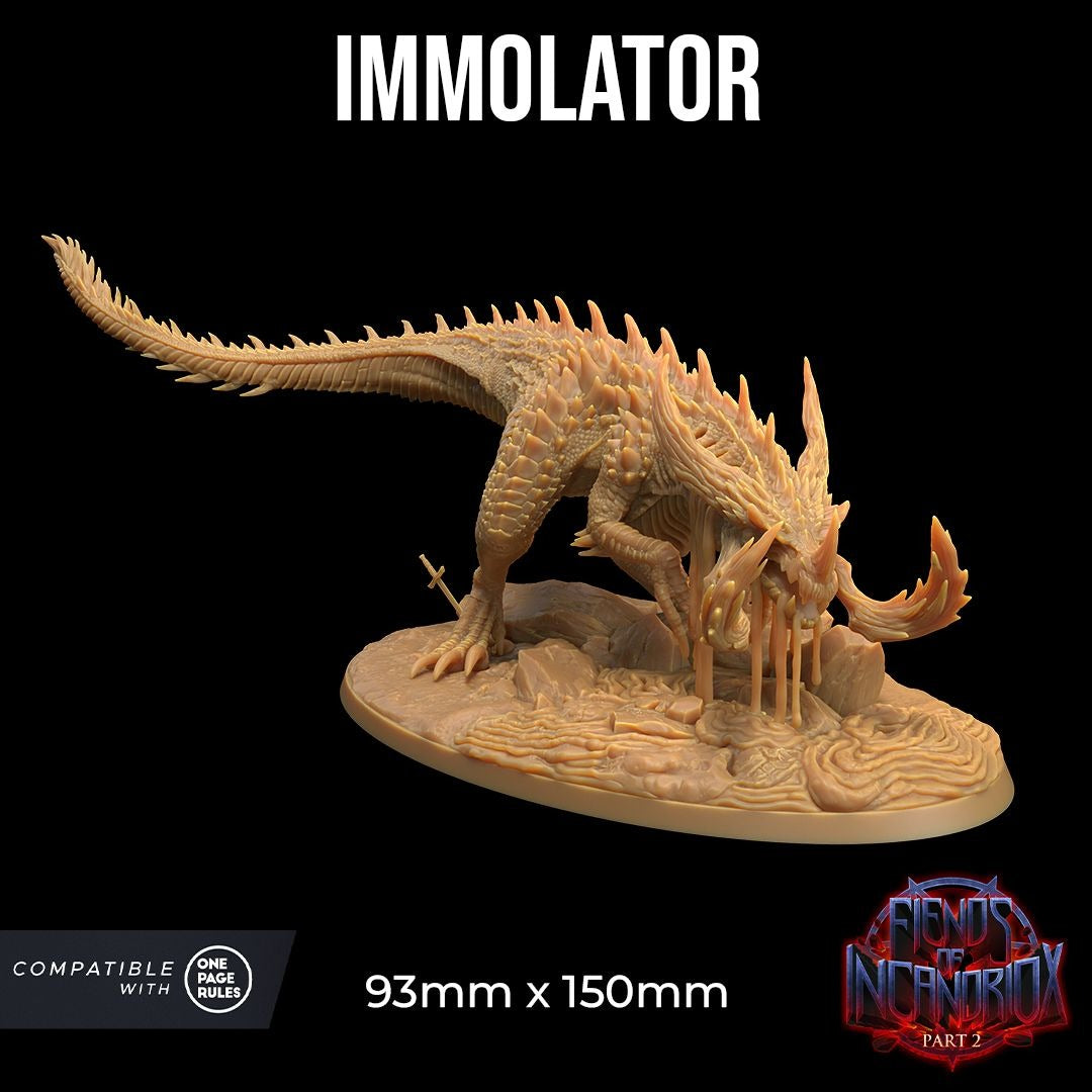 Immolator, Fiends of Incandriox - 3d Printed Miniature by Dragon Trappers Lodge