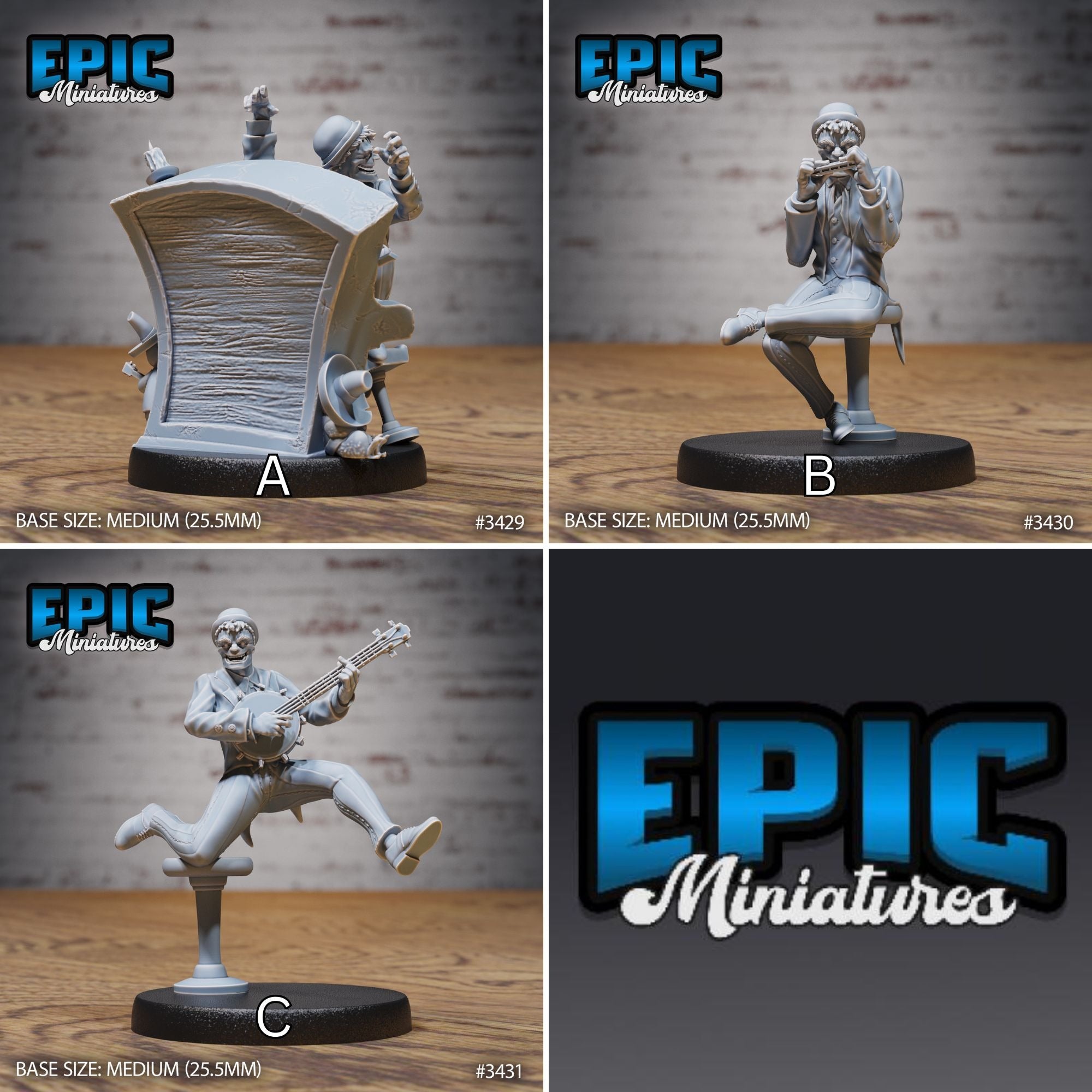 Undead Saloon Musician - 3d Printed by Epic Miniatures