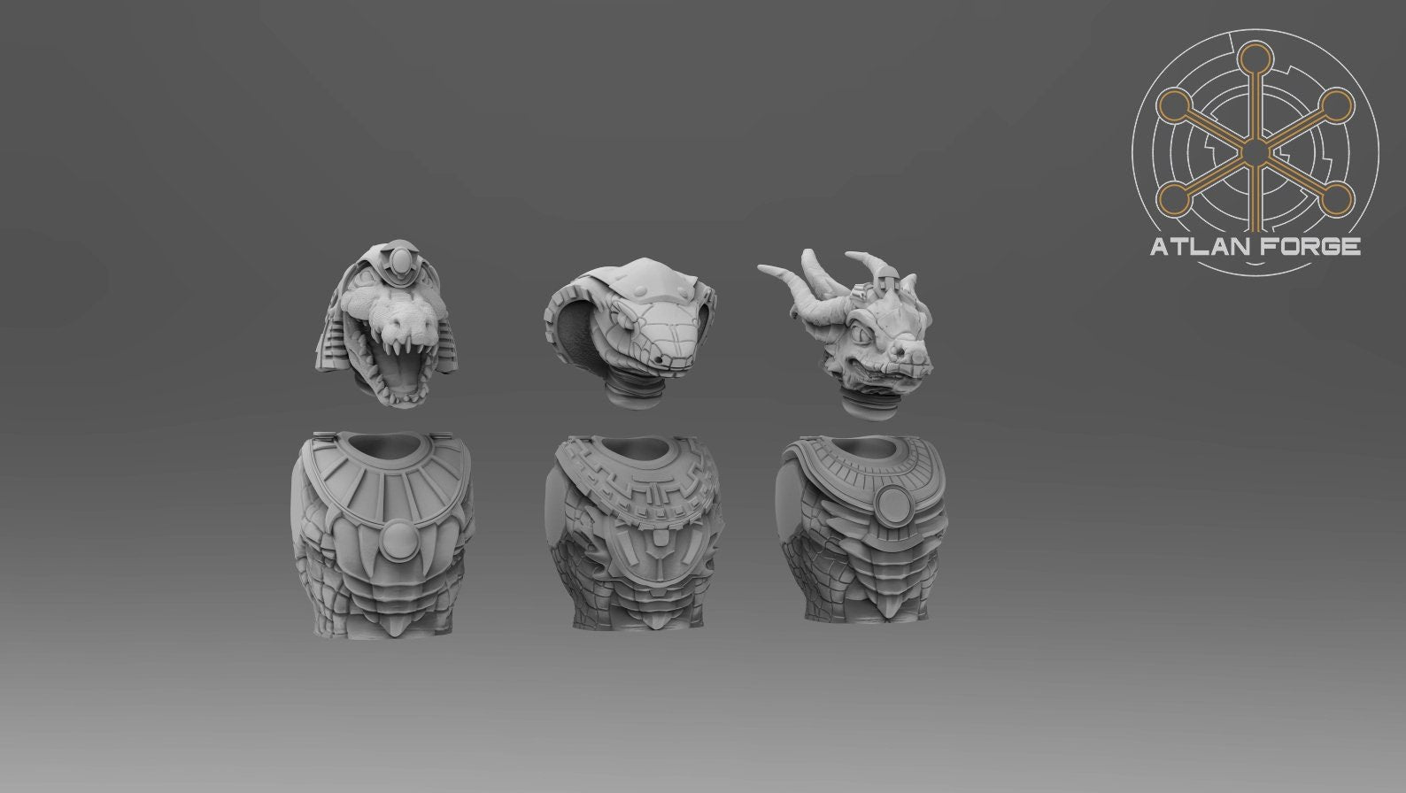 Aegyptian Reptilian Sorcerers - Sculpted by Atlan Forge