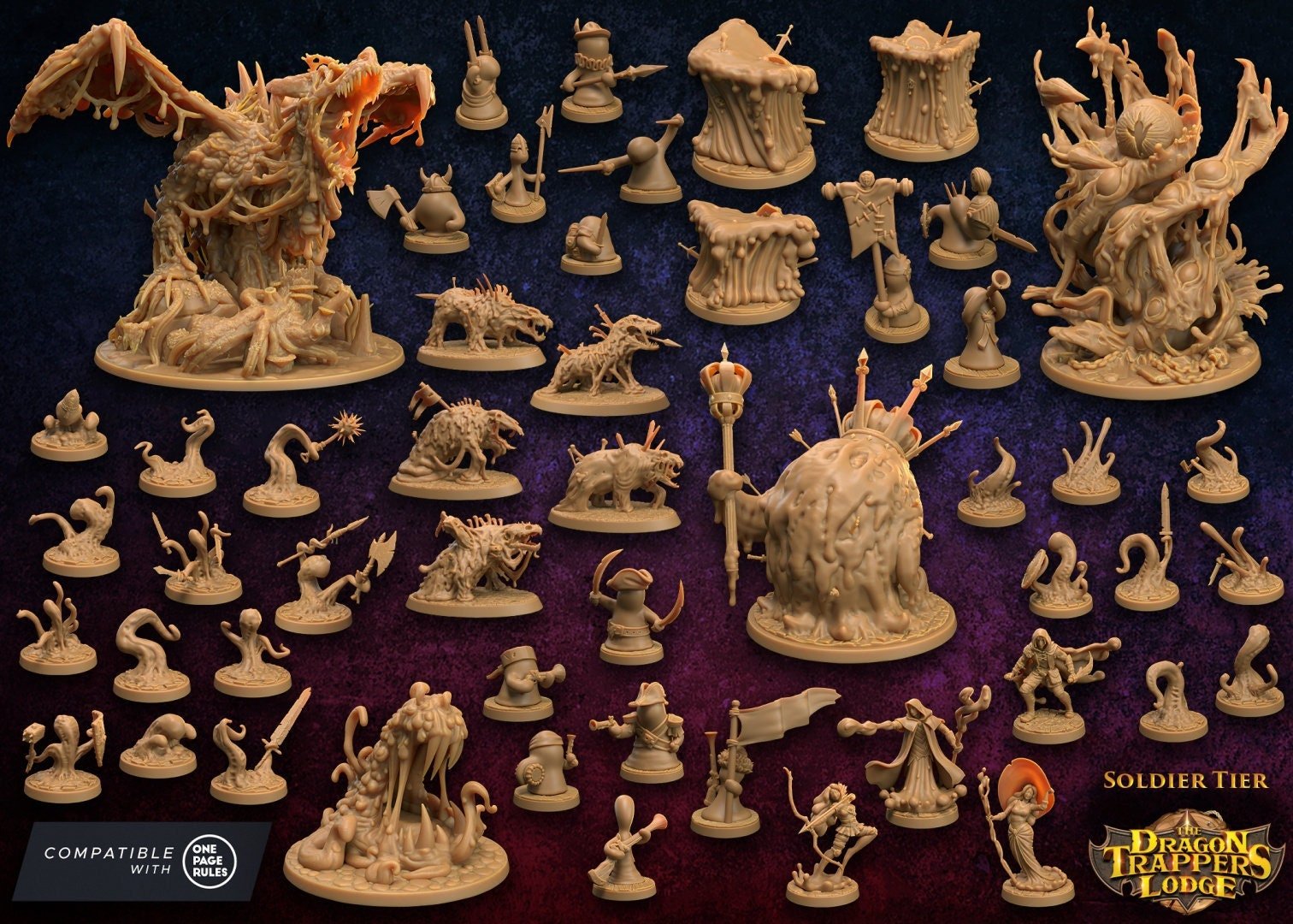 Dissolvers - Spawn of the Ooze King - 3d Printed Miniatures Sculpted by Dragon Trappers Lodge