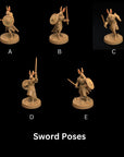 Rabbitfolk Soldiers - Rise of the Farmomancer - 3d Printed Miniatures Sculpted by Dragon Trappers Lodge