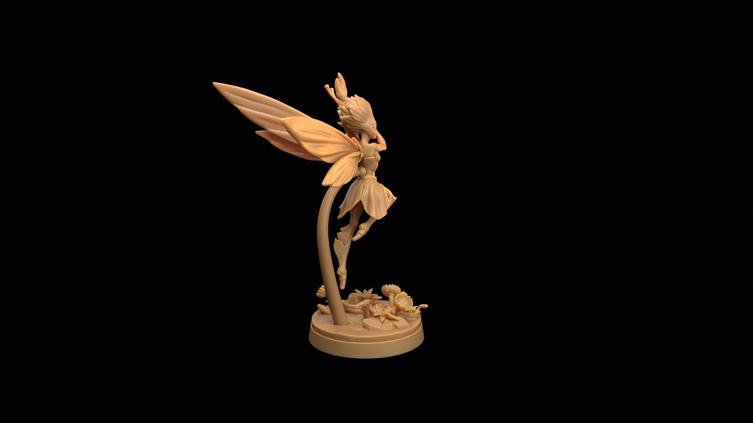 Seelie Guard Musician - Fae Petal Courts - One Page Rules Compatible 3d Printed Miniatures Sculpted by Dragon Trappers Lodge