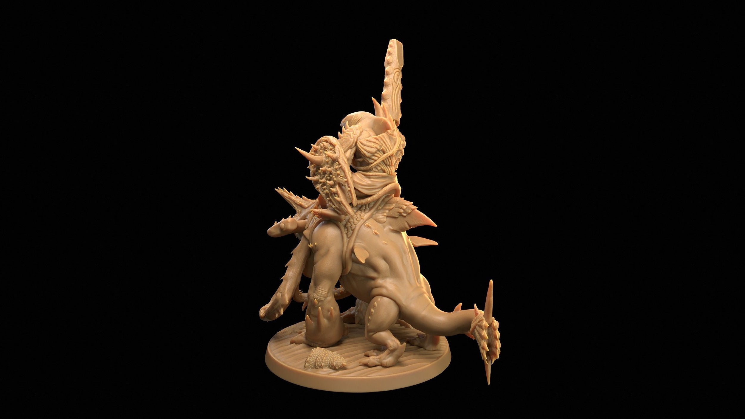 Chahunga Knight Champion - Sea Lord&#39;s Tide - One Page Rules Compatible 3d Printed Miniatures Sculpted by Dragon Trappers Lodge