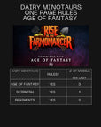 Dairy Minotaurs - Rise of the Farmomancer - 3d Printed Miniatures Sculpted by Dragon Trappers Lodge