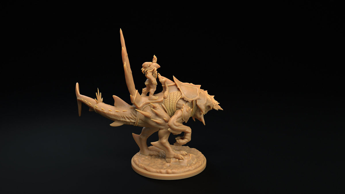 Malitaga Tideweaver riding Sharkasaurus - Sea Lord's Tide - One Page R ...
