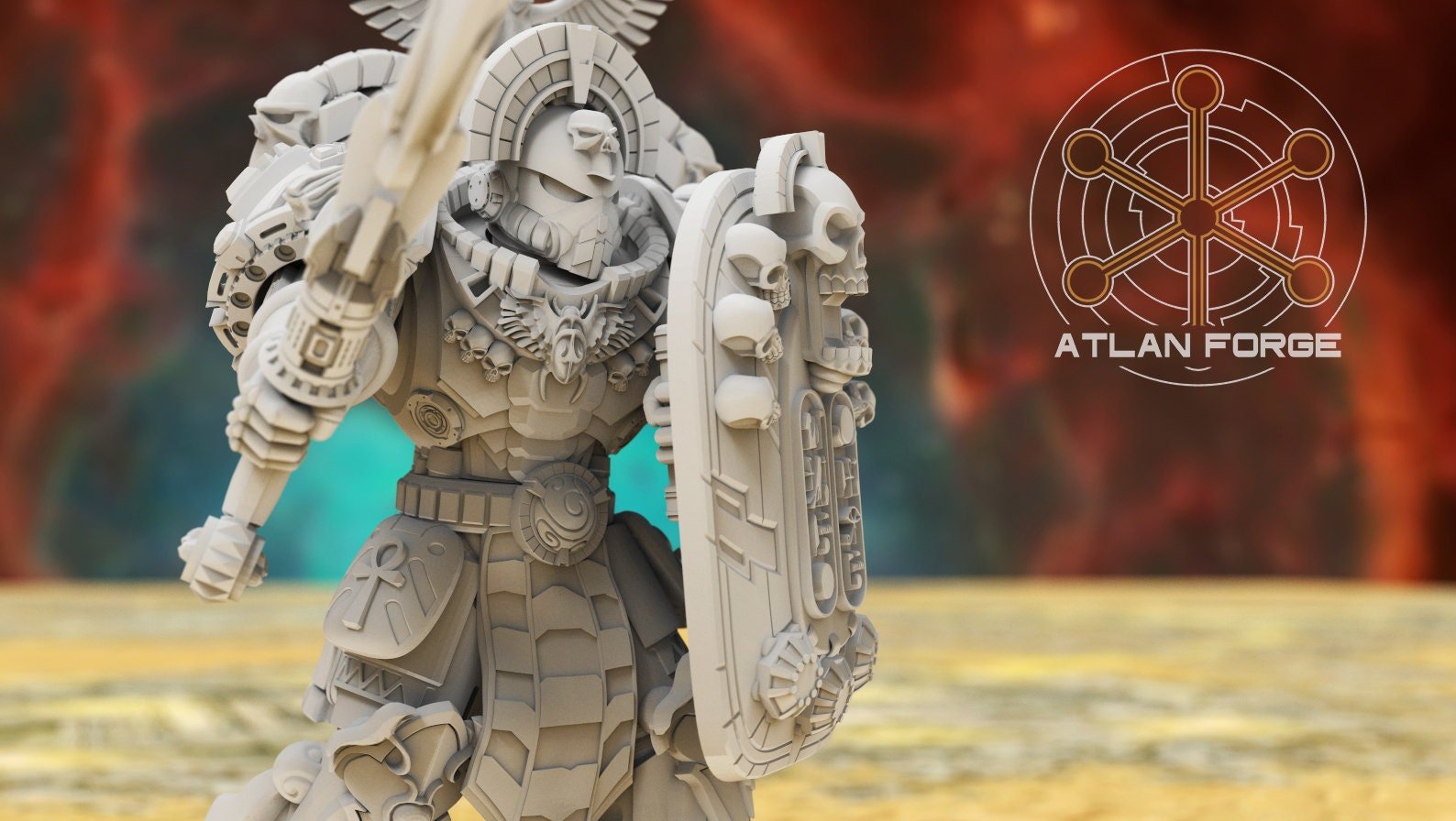 Aegyptian Shield Guard - 5 Model Unit Sculpted by Atlan Forge