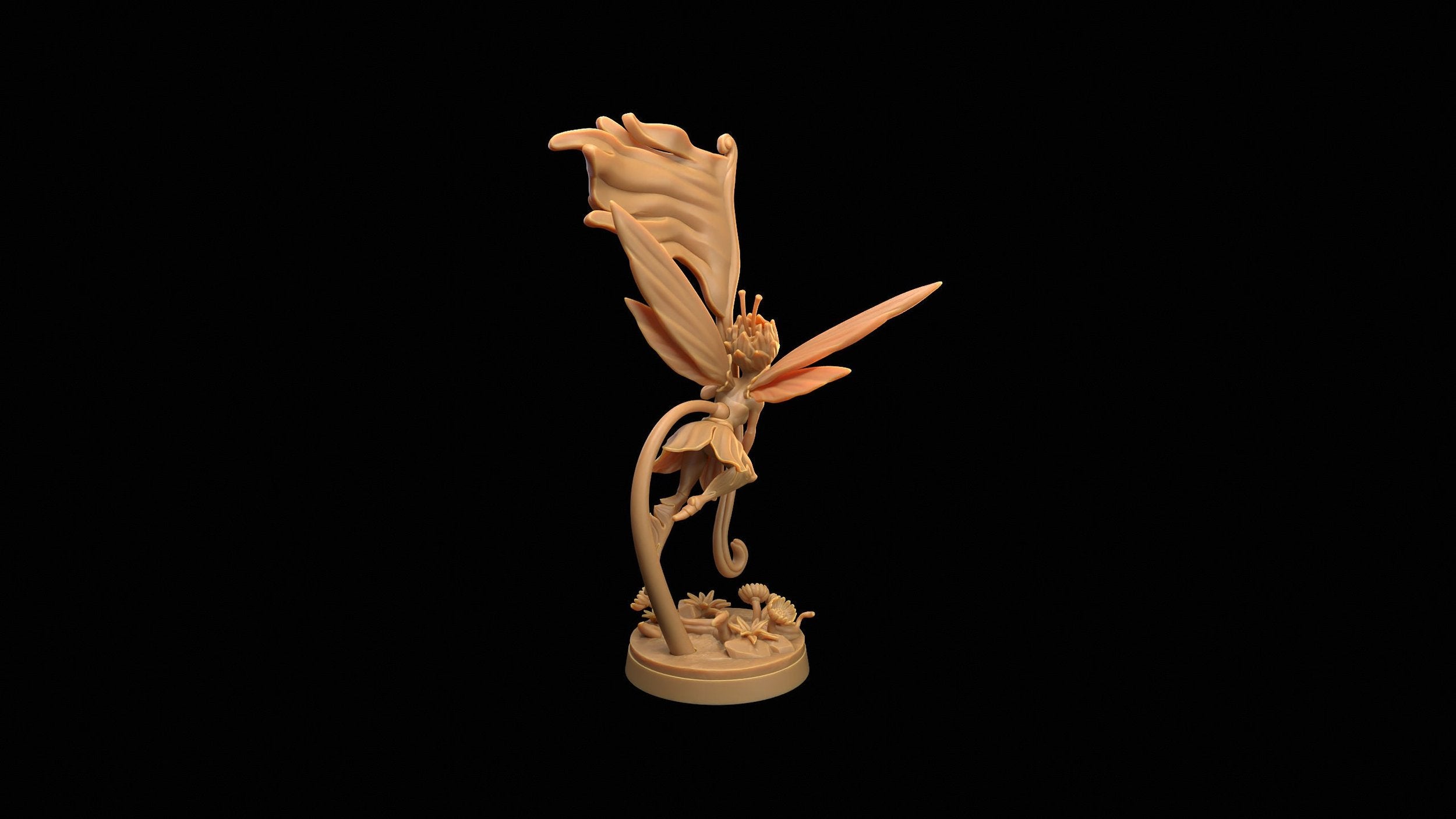 Seelie Guard Banner Bearer - Fae Petal Courts - One Page Rules Compatible 3d Printed Miniatures Sculpted by Dragon Trappers Lodge