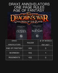 Draxi Annihilators - Children of the Flame - 3d Printed Dragonborn Miniatures Sculpted by Dragon Trappers Lodge